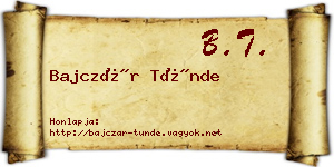 Bajczár Tünde névjegykártya